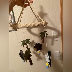 Handmade baby jungle animals mobile